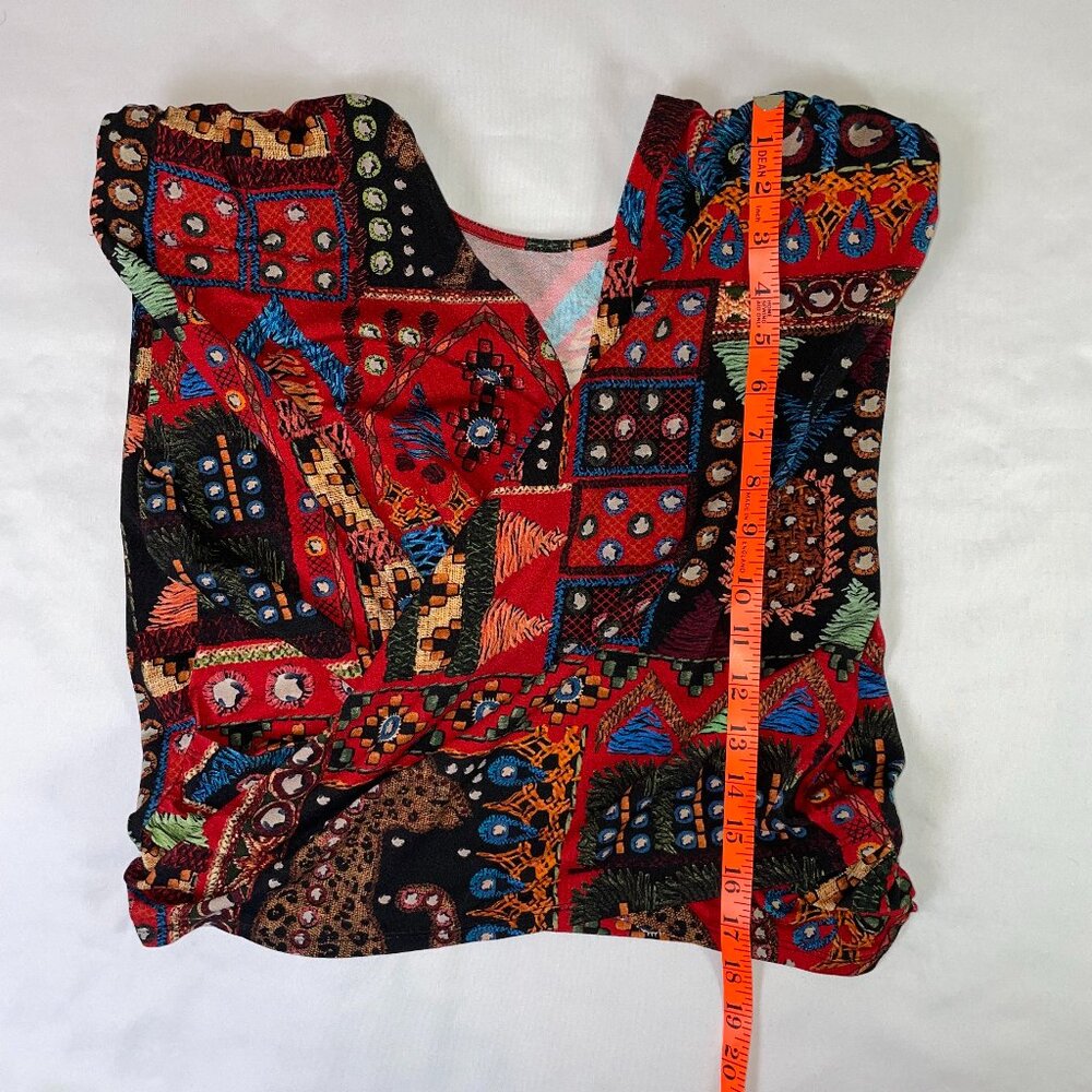 FARM Rio Multicolor Embroidered Patchwork Cropped Top - Picture 5 of 9